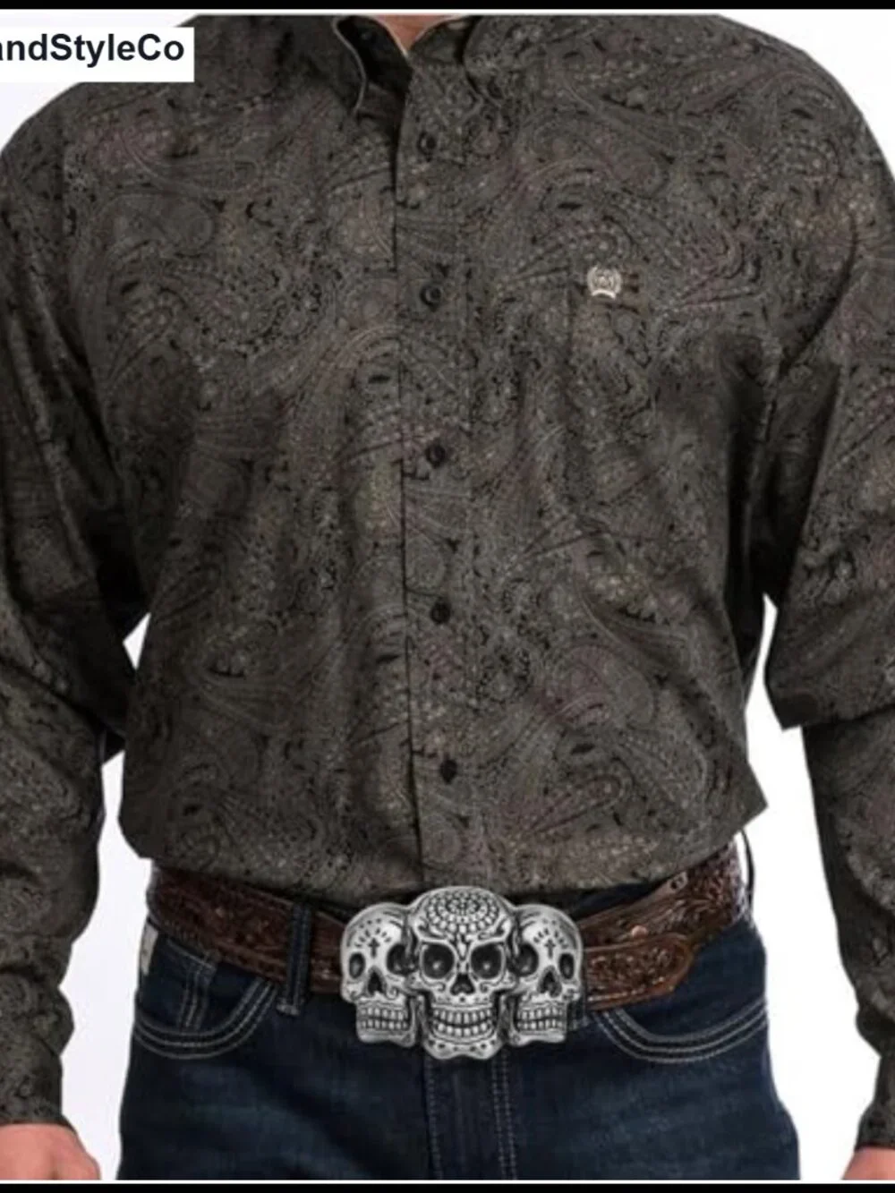 Western Bull Skull Belt Buckle Zinc Alloy Fits 1.5